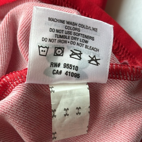 Under Armour Women's Long Sleeve Mock Neck Top - Vibrant Red - Medium - Picture 8 of 12